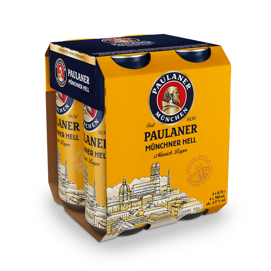 PAULANER Munchner Hell Lager - Munich Wheat Beer - (24 x 500ml) Cans