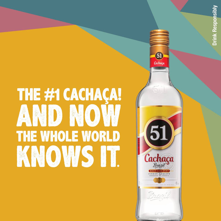Cachaca 51 - Brazilian Rum - 1000ml