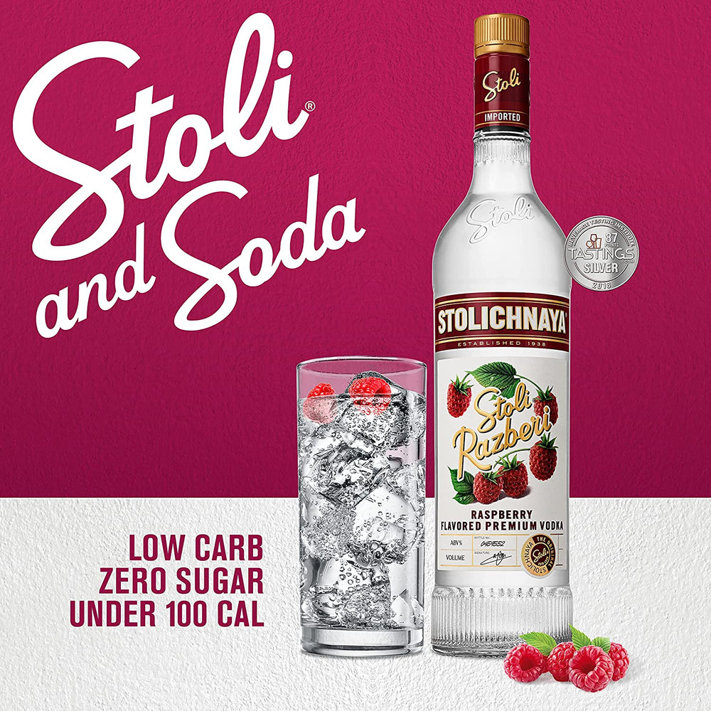 Stoli Raspberry Cosmopolitan Stolichnaya - Vodka Raspberry - 12 x 750ml – the DRINKSHOP SA