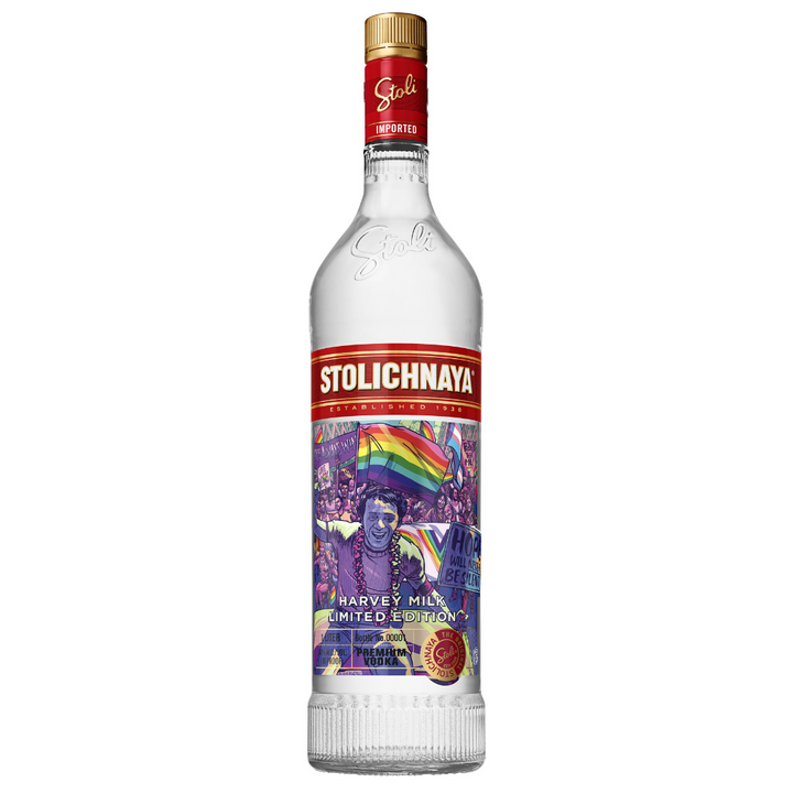 Stoli Premium Vodka Harvey Milk Edition 750ml