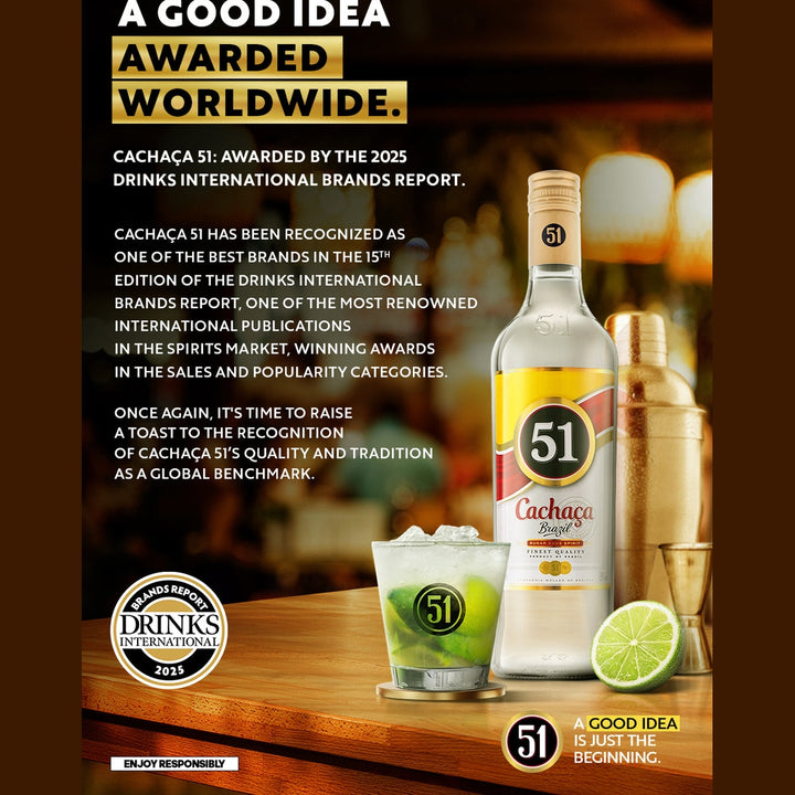 Cachaca 51 - Brazilian Rum - 1000ml