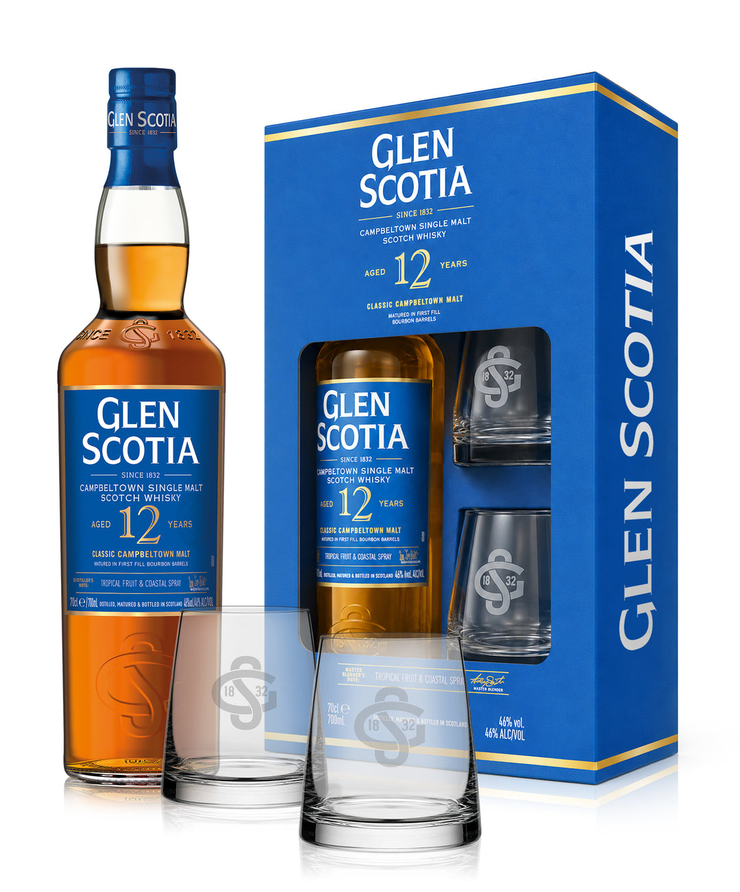 GLEN SCOTIA 12YO Double Glasspack - 750ml