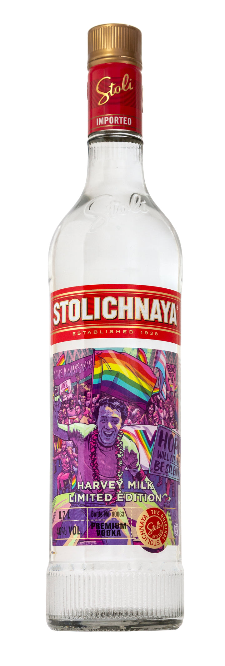 Stoli Premium Vodka Harvey Milk Edition 750ml