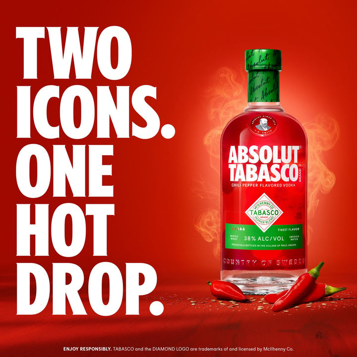 Absolut Tabasco Chilli Pepper Flavoured Vodka - 750ml