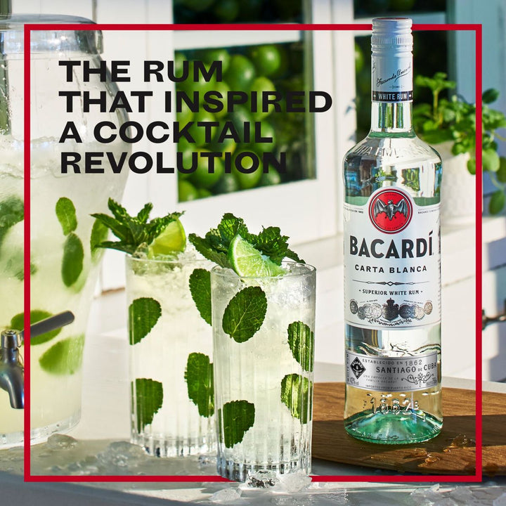 Bacardi Carta Blanca Superior White Rum, 43% ABV - 750ml