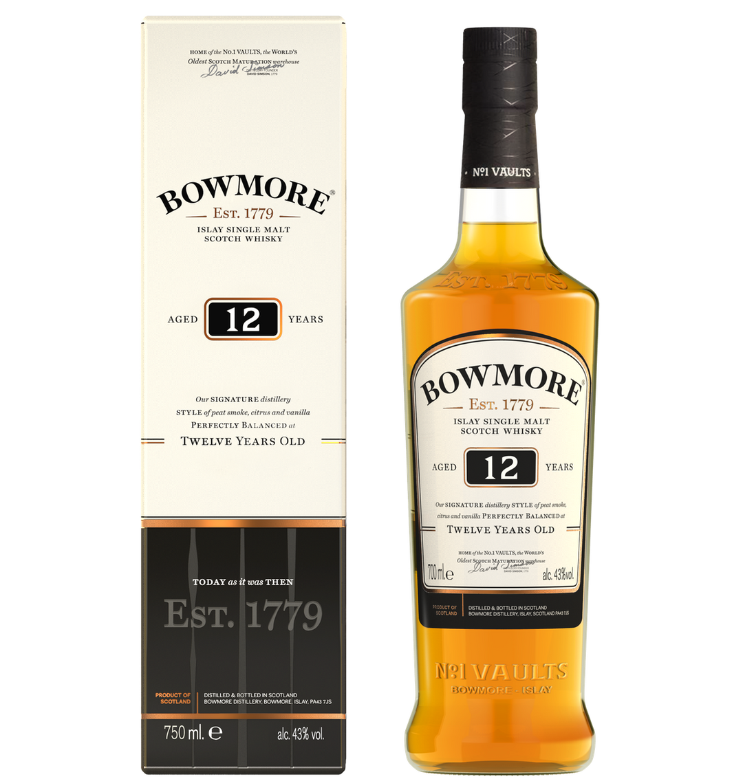 Bowmore 12 YO Islay Single Malt Scotch Whisky - 750ml