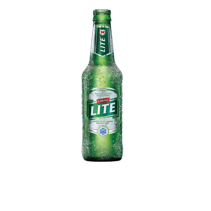 Castle Lite Premium Lager Beer - 24 x 330ml Bottles