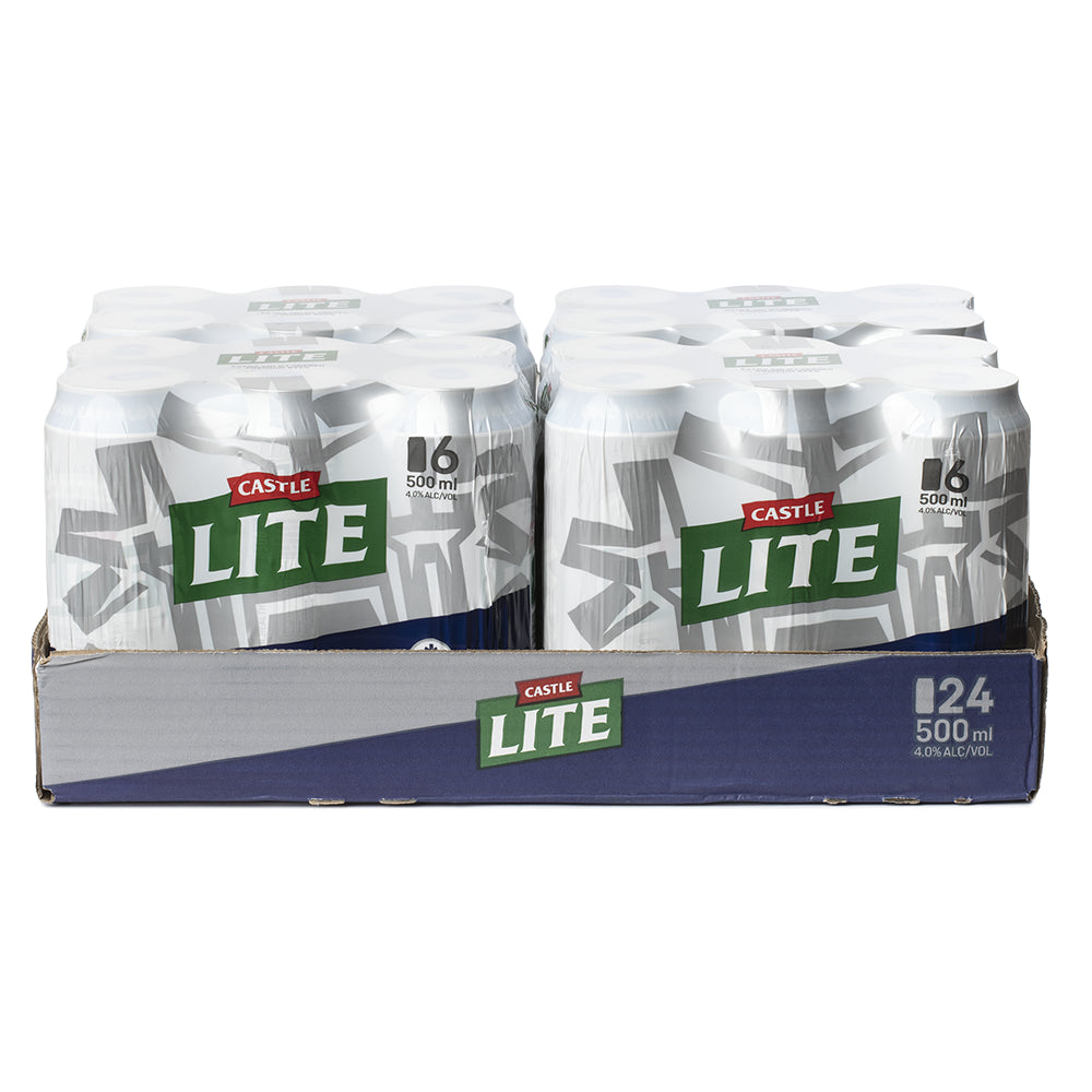 Castle Lite Premium Beer 24 x 500ml