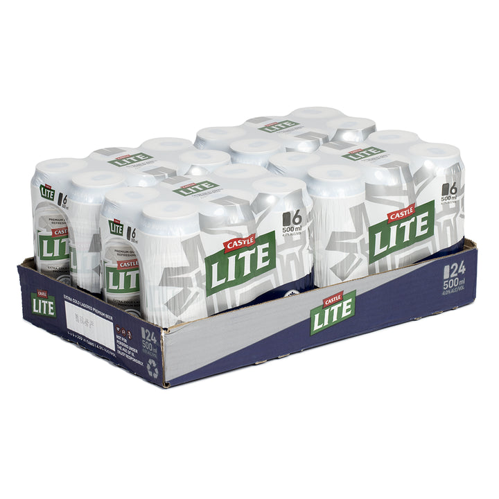 Castle Lite Premium Beer 24 x 500ml