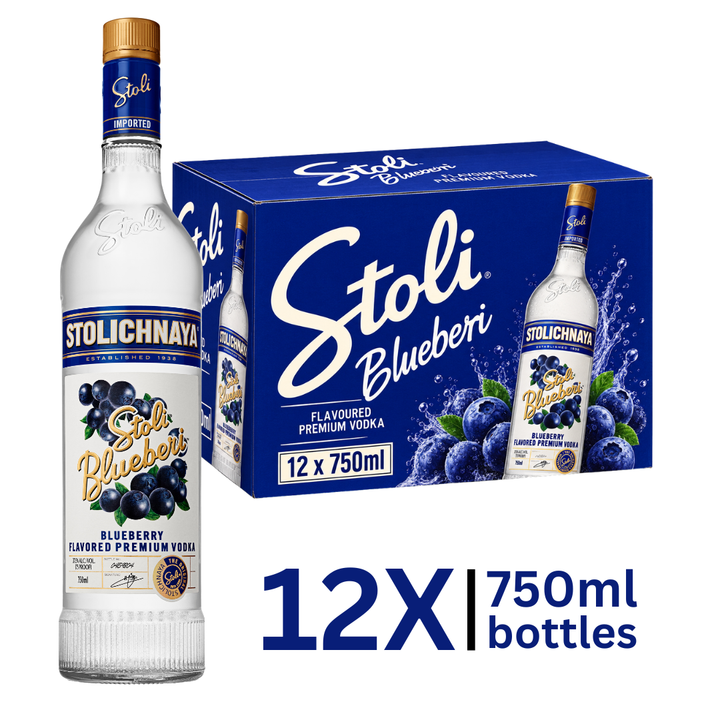 Stoli Vodka Blueberry - 12 x 750ml