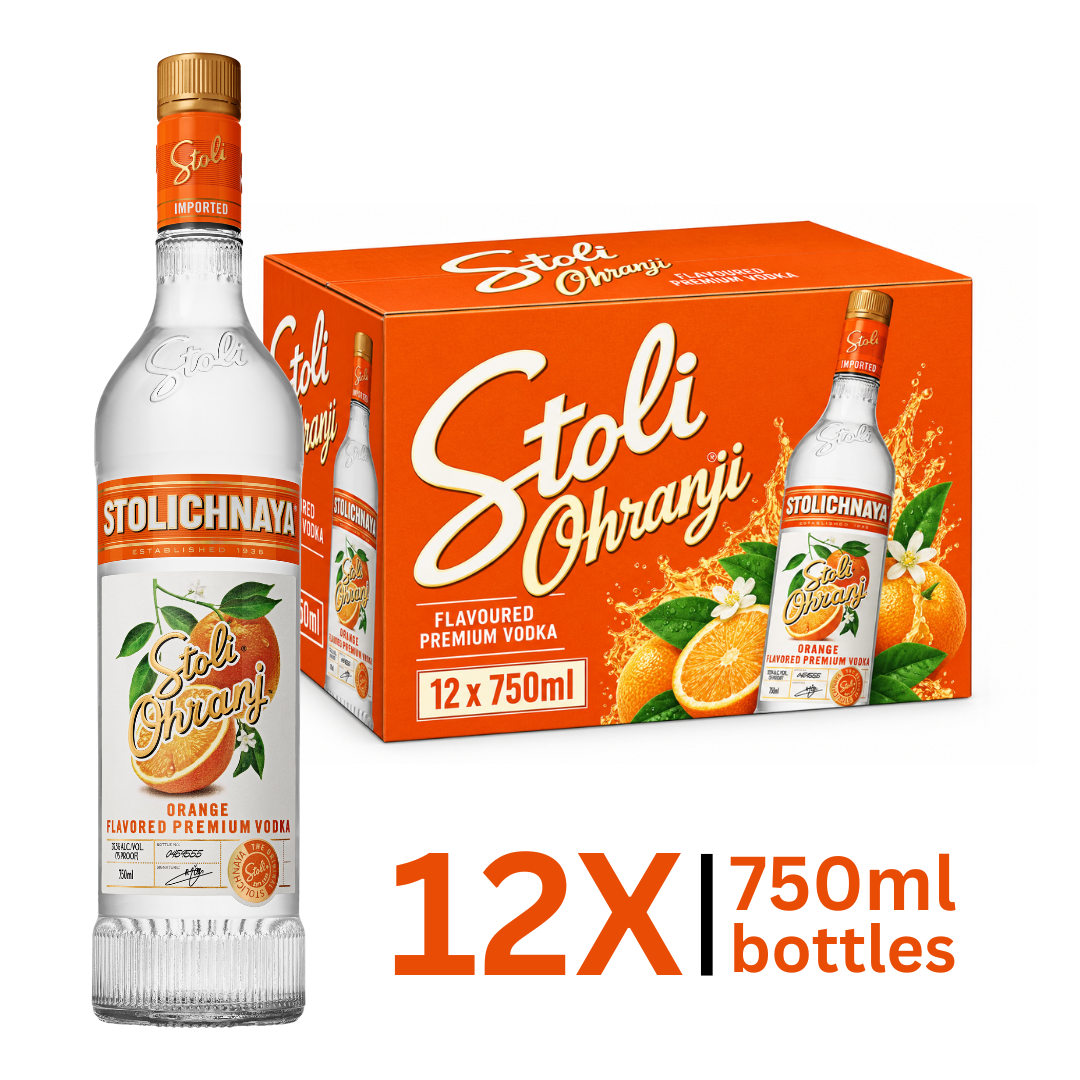 Stoli Vodka Orange - 12 x 750ml
