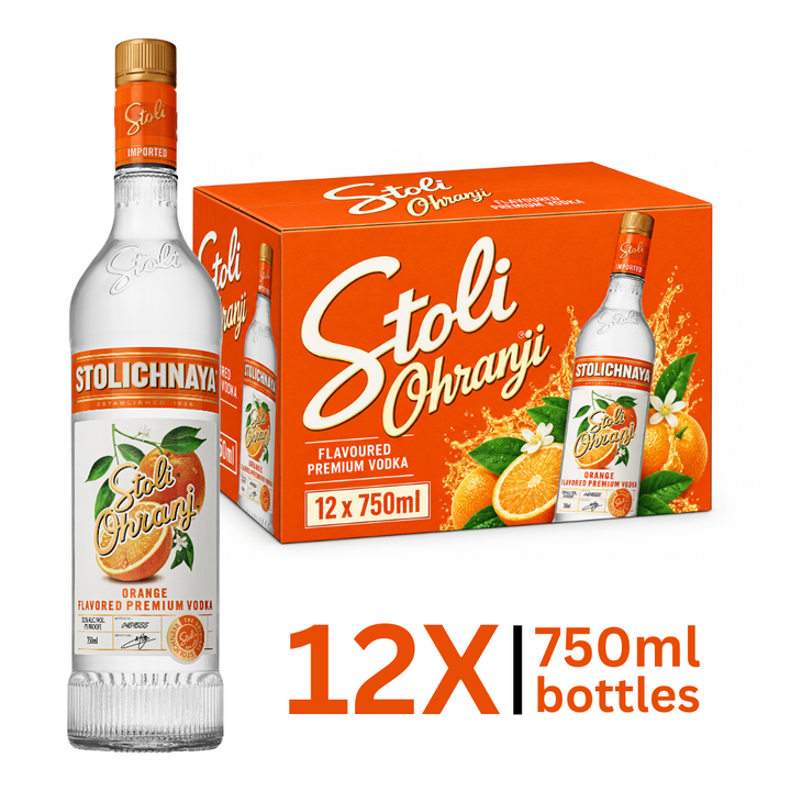 Stoli Vodka Orange - 12 x 750ml