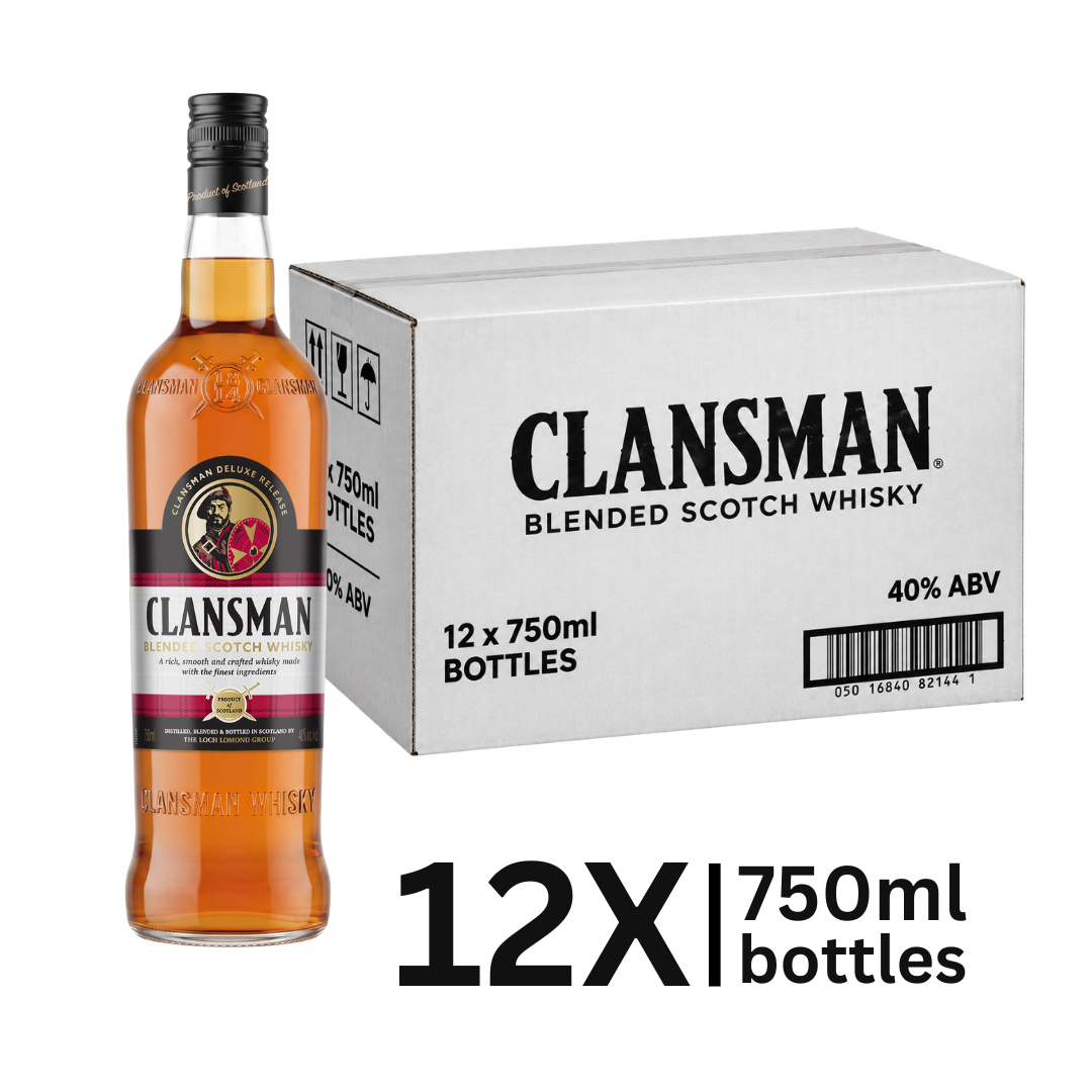 Clansman Blended Scotch Whisky - 12 x 750ml