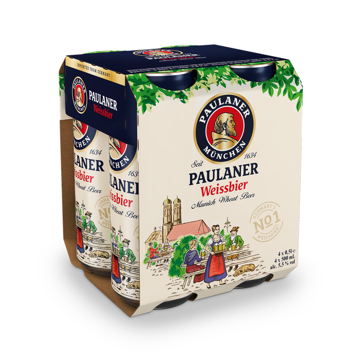 PAULANER Weissbier - Munich Wheat Beer - (24 x 500ml) Cans