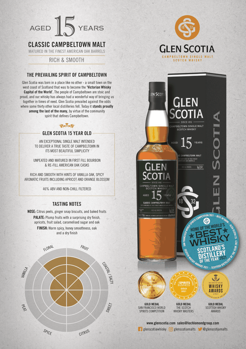 Glen Scotia 15YO Single Malt - 750ml