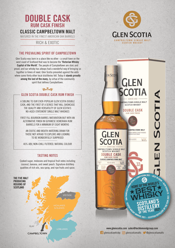 Glen Scotia Double Cask Rum Finish - 750ml