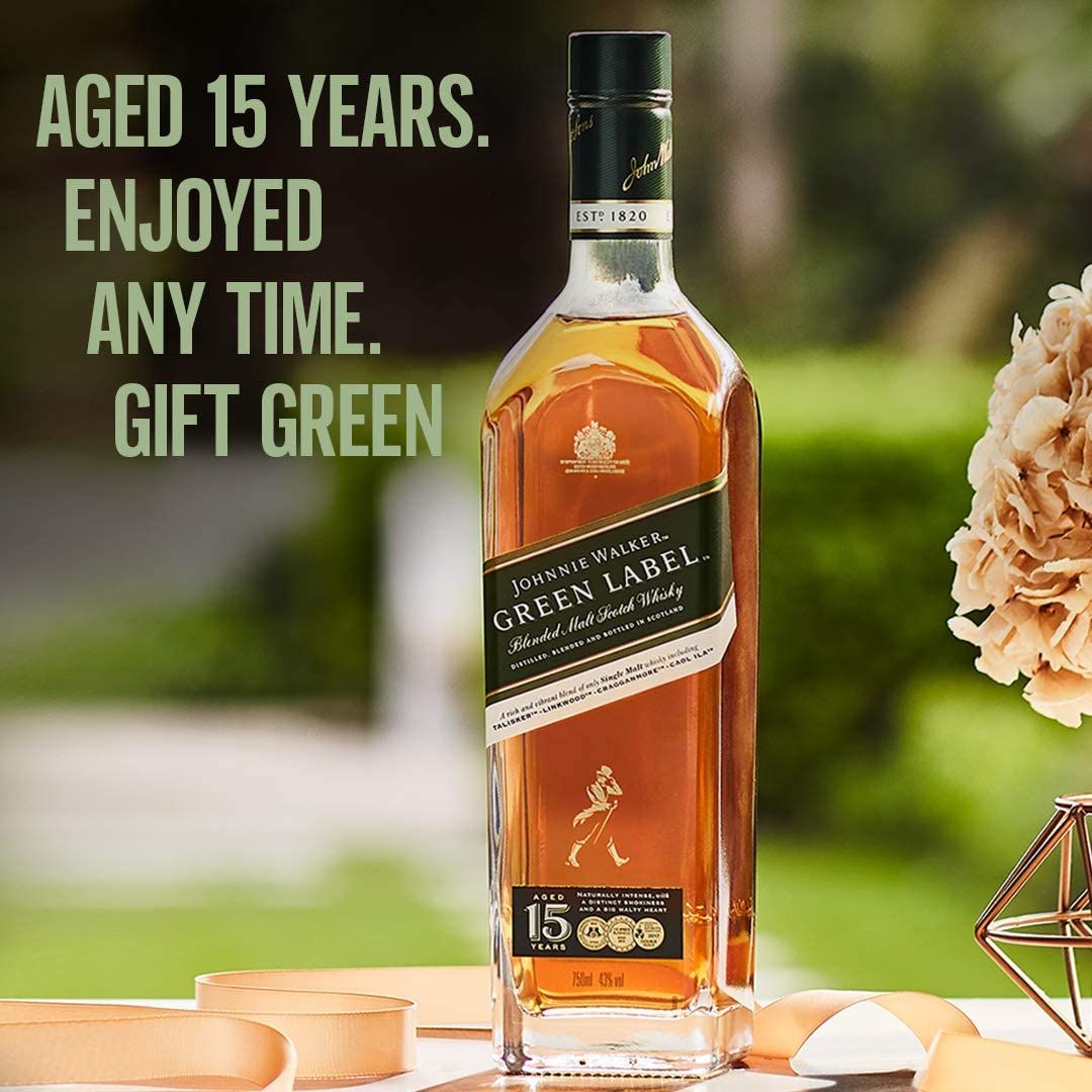 Johnnie Walker Green Label Blended Scotch Whisky 750ml
