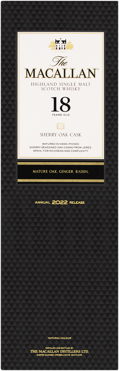The Macallan Single Malt 18 Year Old Sherry Oak - 750ml