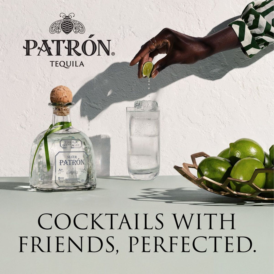 PATRON Silver Premium Tequila, 43% ABV - 750ml