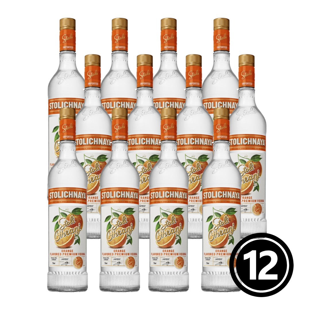 Stoli Vodka Orange - 12 x 750ml