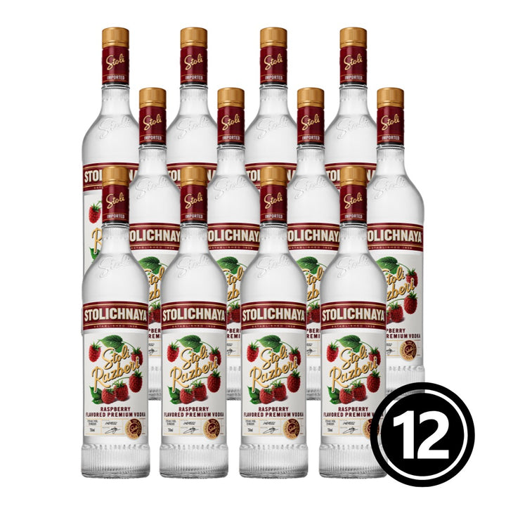 Stolichnaya - Vodka Raspberry - 12 x 750ml