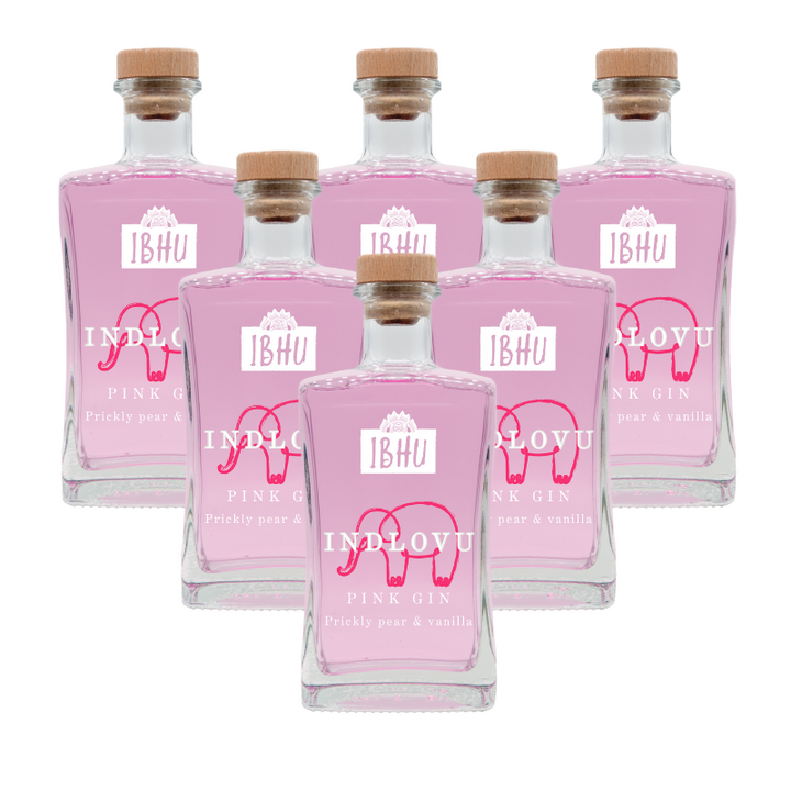 Indlovu Pink Gin - Prickly Pear and Vanilla (6x750ml)